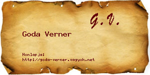 Goda Verner névjegykártya